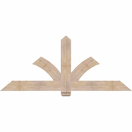 Ekena Millwork Redmond Smooth Timber Gable Bracket, Douglas Fir, 72"W x 30"H x 1 1/2"D x 5 1/2"F, 10/12 Pitch GBW072X30X0206RED00SDF